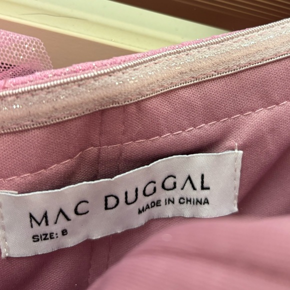 MAC DUGGAL Strapless Glitter Tulle Lilac Pink Ombré Gown NWT Size 8 - Picture 9 of 10